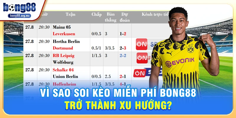 Vì sao Soi kèo miễn phí Bong88 trở thành xu hướng?